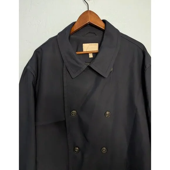 Banana Republic Heritage Collection XXL Navy Water Repellent Officer Coat Winter